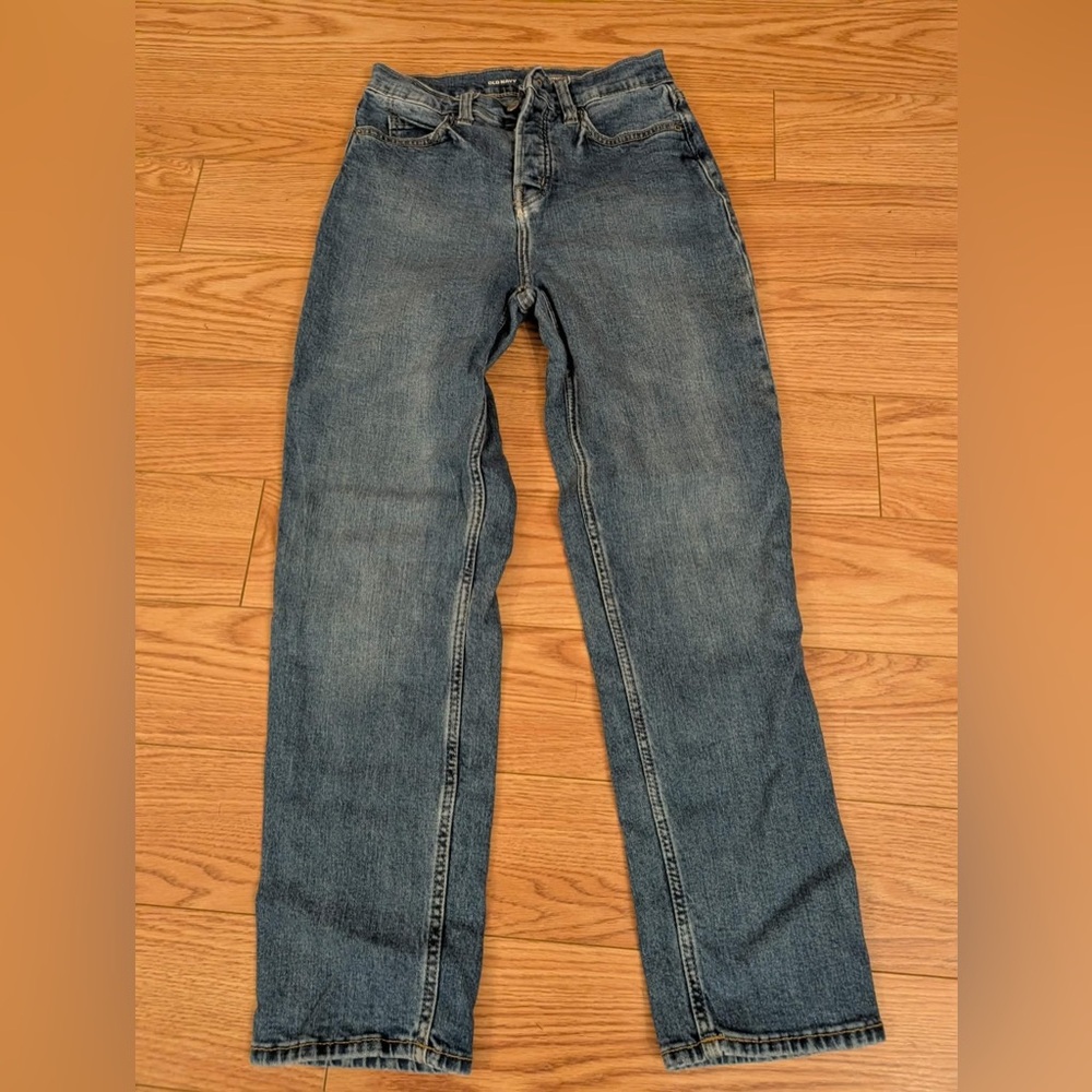 Old Navy Women's Straight-Leg Blue Denim Jeans